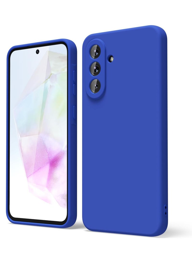 MIGOFAST Samsung Galaxy A36 5G Case Silicone Thin Slim Grip Soft Rubber Gel Protective Phone Case for Women Matte Plain Solid Color Aesthetic Cute Girly Case with Camera Cover Royal Blue - Image 1