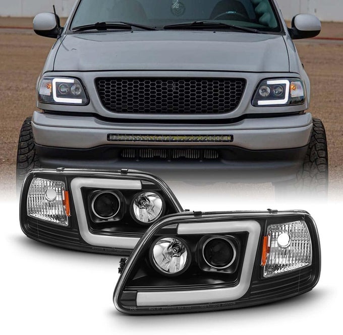 Projector Headlights For 1997-2003 Ford F150 & 1997-2002 Expedition - Driver & Passenger Side