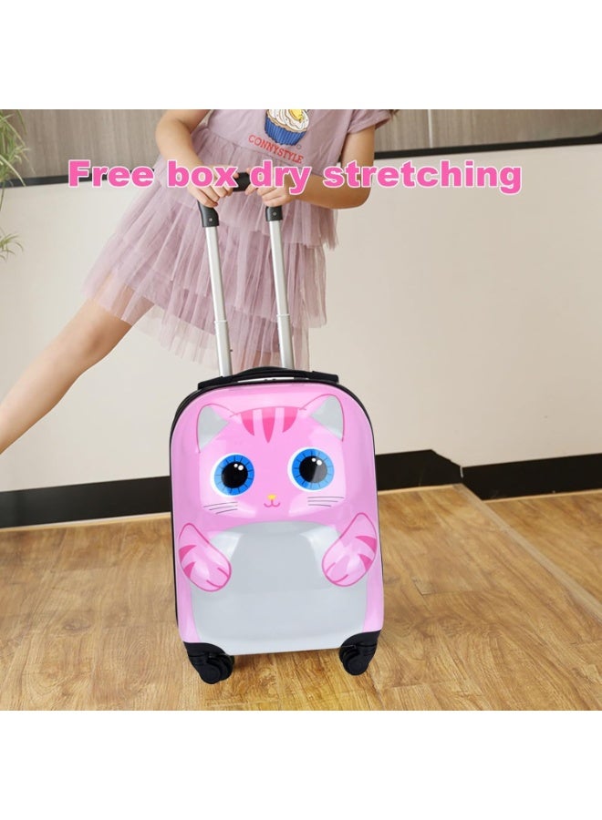 جورونب حقيبة سفر للأطفال مقاس 18 بوصة بعجلات دوارة، حقيبة سفر صلبة للأولاد والبنات، منظم حقيبة سفر بعجلات - Image 4