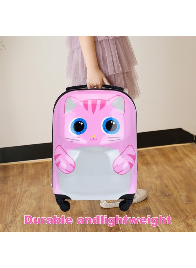 جورونب حقيبة سفر للأطفال مقاس 18 بوصة بعجلات دوارة، حقيبة سفر صلبة للأولاد والبنات، منظم حقيبة سفر بعجلات - Image 5