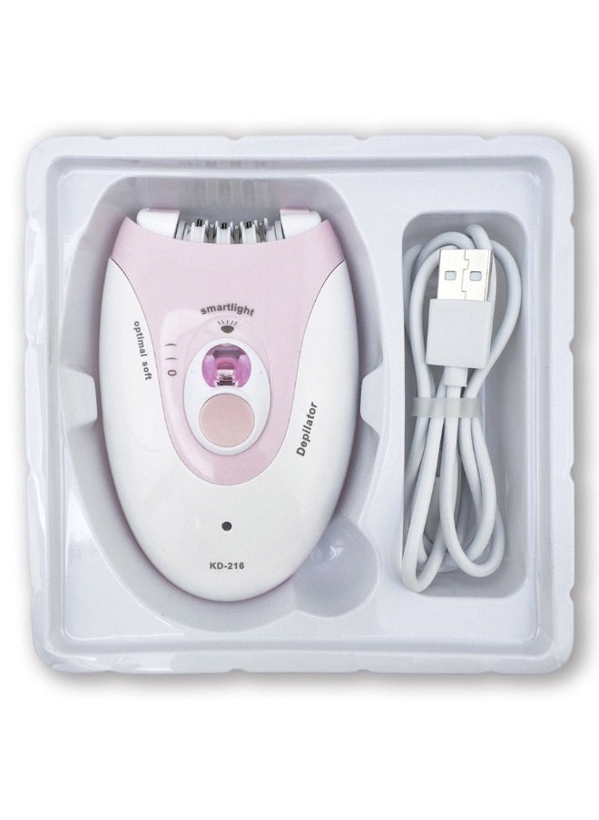 Hair Removal Epilator, Electric Razor for Women, USB Charging Compact Hair Removal Tool for Arms, Legs, Underarms, Bikini Area, and Face (Pink)