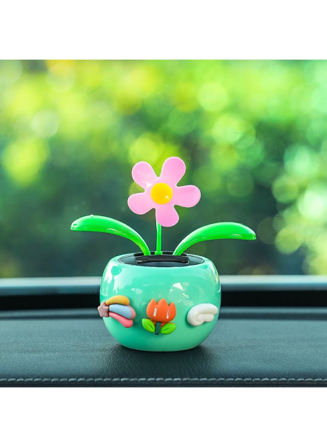 Summer New Car Decoration Plastic High Temperature Resistant Sunflower Car Accessories Internet Celebrant Swing Apple Flower Decoration