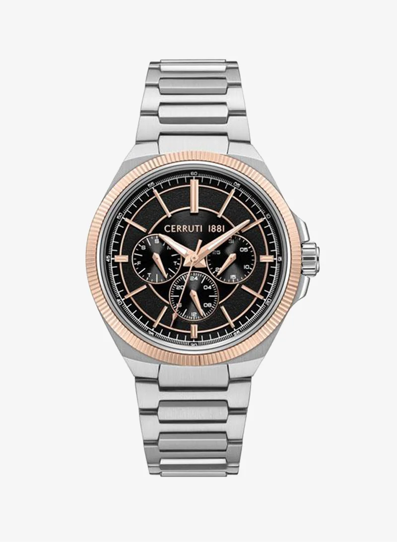 CERRUTI 1881 Faedo 41.7mm Grey Black Dial Quartz Multifunction Watch For Men