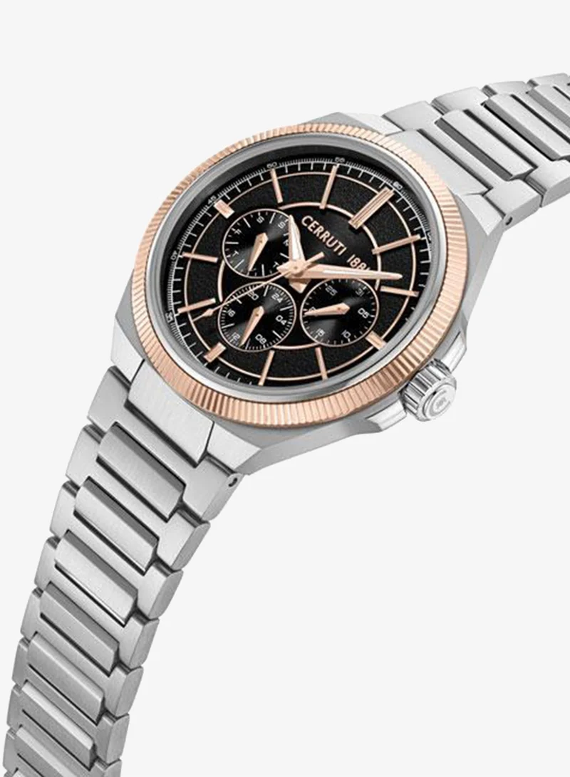 CERRUTI 1881 Faedo 41.7mm Grey Black Dial Quartz Multifunction Watch For Men