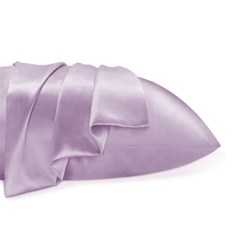 BEDELITE Satin Pillowcase for Hair and Skin  Super Soft and Cooling Similar to Silk Pillow Cases 2 Pack with Envelope Closure  Gift for Women Men(20""x30"" Queen Size  Lavender) - Image 4