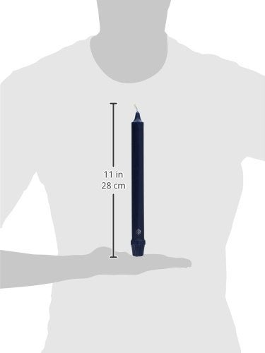 Colonial Candle Unscented Taper Candle, Classic Collection, Indigo, 10 In, Pack of 12 - Up to 8 Hours Burn - Image 3