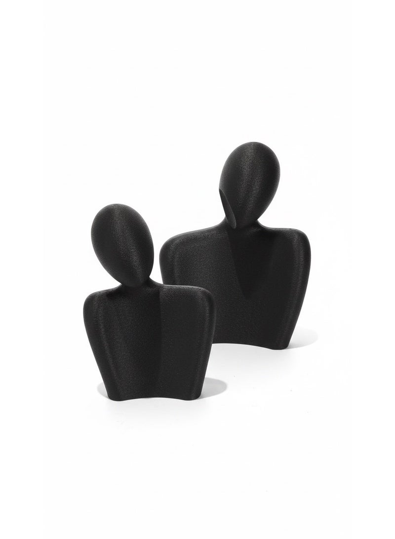 أخوة ثلاثي الأبعاد تمثال ديكوري تجريدي لشخصين – رمز الألفة والاحتواء بتصميم عصري أنيق - Image 4