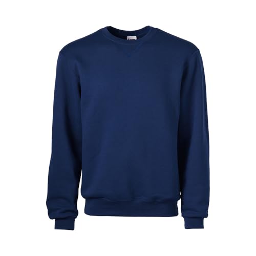 Soffe Mens Crew Neck Sweatshirt, Navy, Small - Image 1