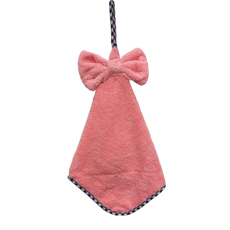 CONNECTWIDE CONNECTWIDE Microfiber Hanging Hand Towel Set of 1 Pink  - Image 1