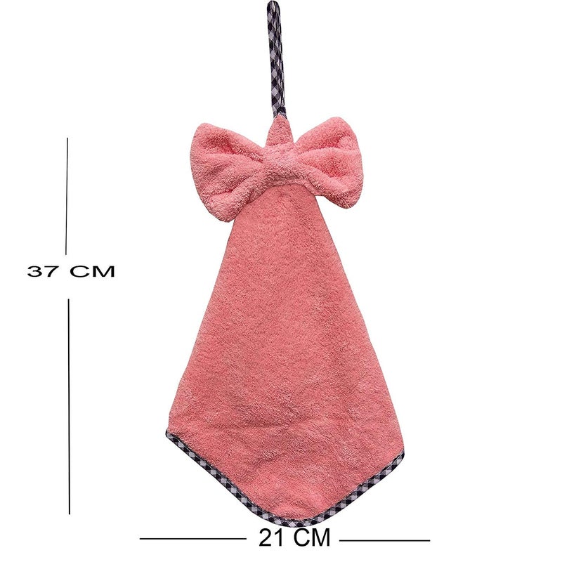CONNECTWIDE CONNECTWIDE Microfiber Hanging Hand Towel Set of 1 Pink  - Image 2