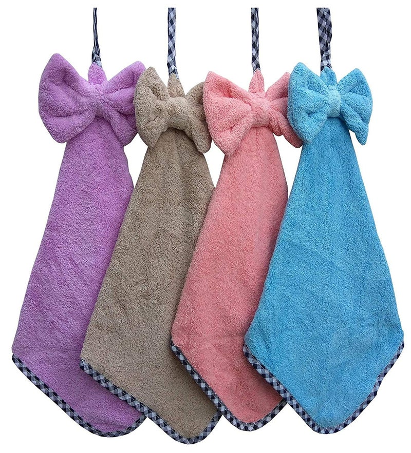 CONNECTWIDE CONNECTWIDE Microfiber Hanging Hand Towel Set of 1 Pink  - Image 3