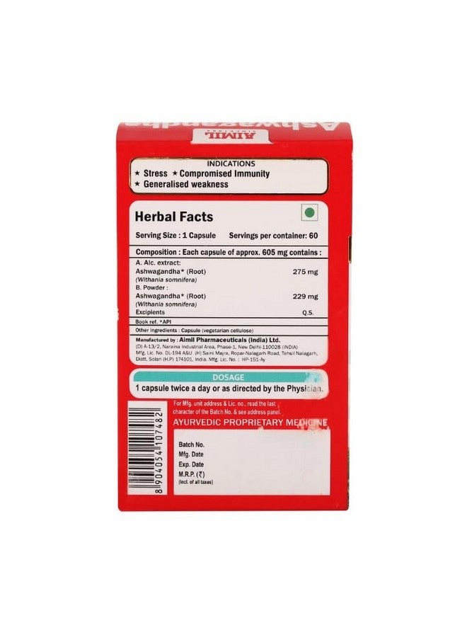 Aimil Ashwagandha Capsules | 60 Capsules | Pack of 3 - Image 3