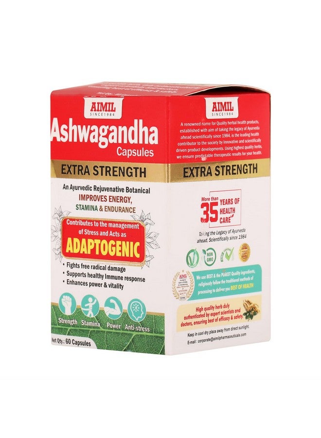 Aimil Ashwagandha Capsules | 60 Capsules | Pack of 3 - Image 2