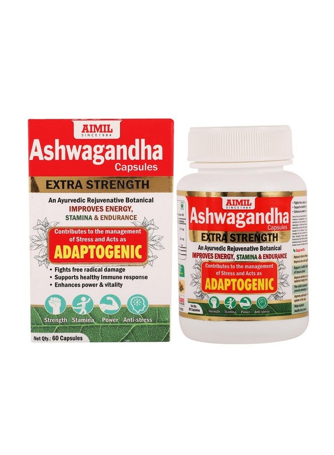 Aimil Ashwagandha Capsules | 60 Capsules | Pack of 3 - Image 1