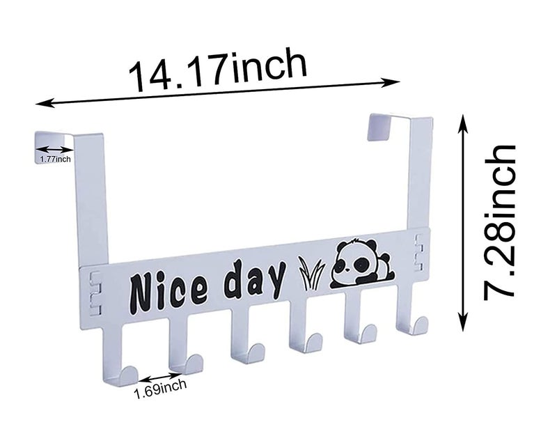 SYGA 6 Hooks Hanger Over The Door Hook Hanger(White) - Image 2