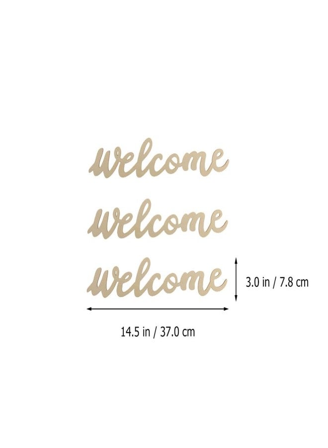 Amosfun 10pcs Welcome Wood Cutout Letters for Sign Wooden Unfinished Welcome Door Signs Decorative Wood Hanging Sign with 10pcs Lanyard for Front Door Rustic Home Gallery Wall Decor - Image 2