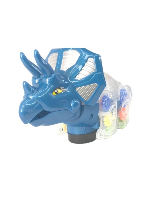 DEXO Electric Transparent Gear Dinosaur Car Toy with Lights & Music Flashing Luminous Dino Vehicle for Kids - Image 3