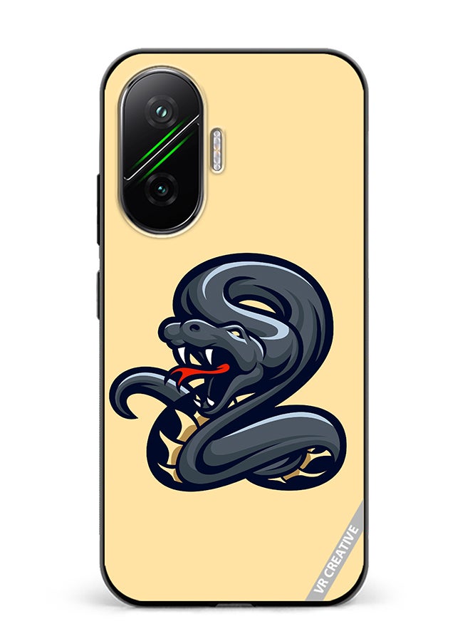 Protective Case Cover For Xiaomi Poco F7 Snake Design Multicolour
