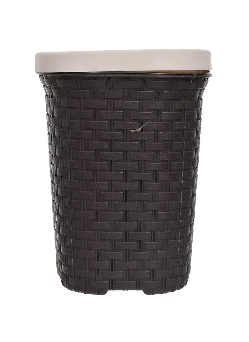 Urbane Home Urbane Home Plastic Open Dustbin for Home Kitchen Office Bathroom 7 Litre Brown  - Image 3