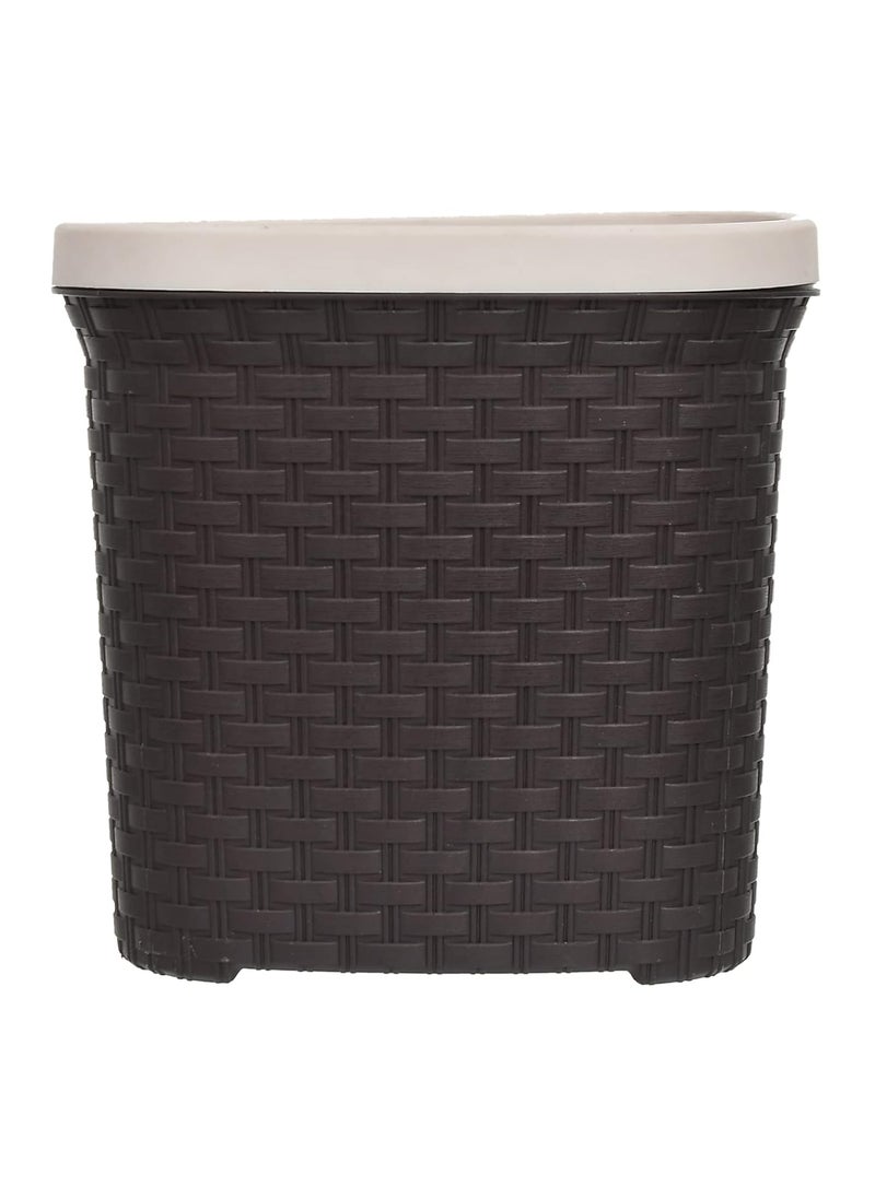 Urbane Home Urbane Home Plastic Open Dustbin for Home Kitchen Office Bathroom 7 Litre Brown  - Image 4