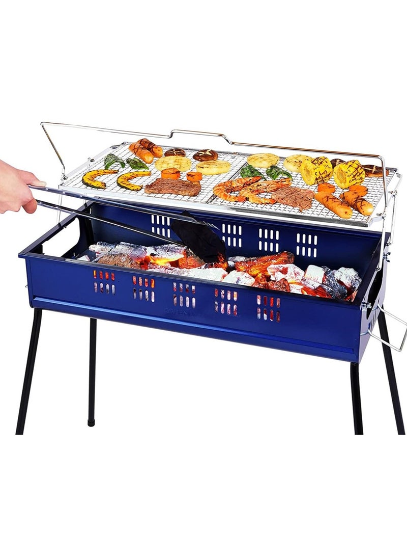 Raxoom BBQ with Lifetable Grill Rust Resistant Portable BBQ Grill Easy to Dismantle Grill for Outdoor Camping - Image 1
