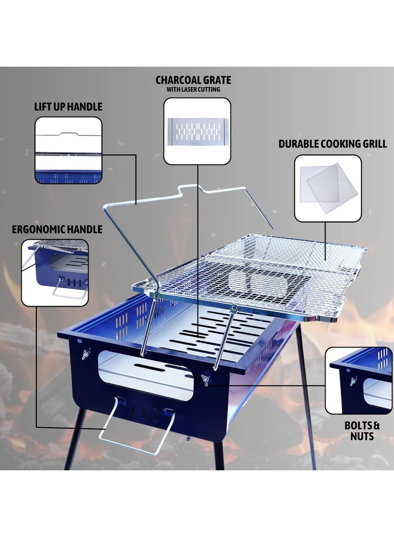 Raxoom BBQ with Lifetable Grill Rust Resistant Portable BBQ Grill Easy to Dismantle Grill for Outdoor Camping - Image 4