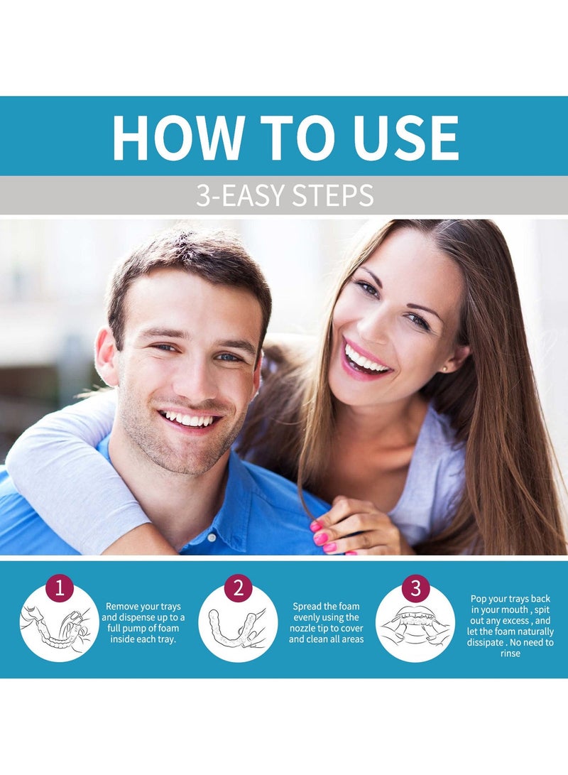 EELHOE Retainer Cleaner, Retainer Whitening Foam, Retainer Stain Removal Foam, Stain Removal Aligner, Retainer Cleaner, Teeth Whitening Foam, Mouth Guard Cleaner, Retainer Cleaning Foam for Oral Care 30ml - Image 4