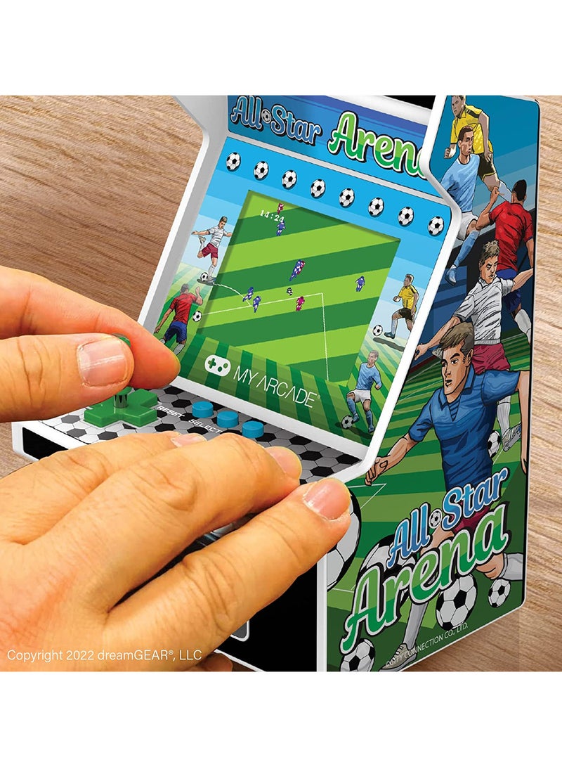 My Arcade DGUNL-4125 All-Star Arena Micro Player: Mini Machine with 307 Games, Fully Playable, 6.75" Collectible, Color Display, Speaker, Volume Buttons, Battery or USB-C Powered - Image 2