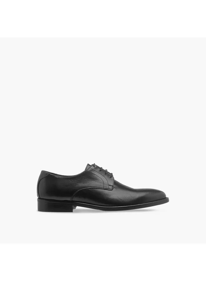 DUCHINI Men's Solid Lace-Up Derby Shoes