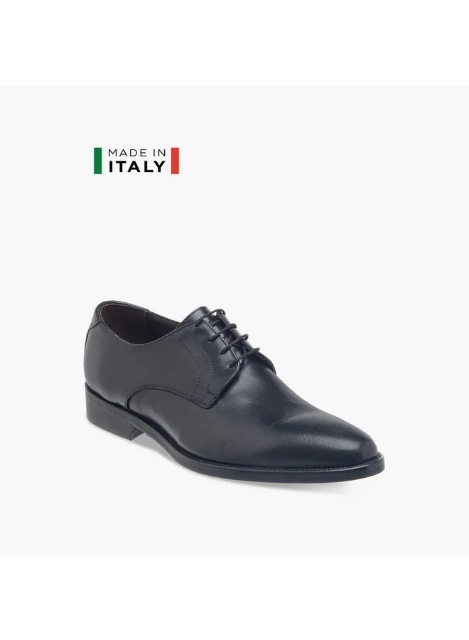 DUCHINI Men's Solid Lace-Up Derby Shoes