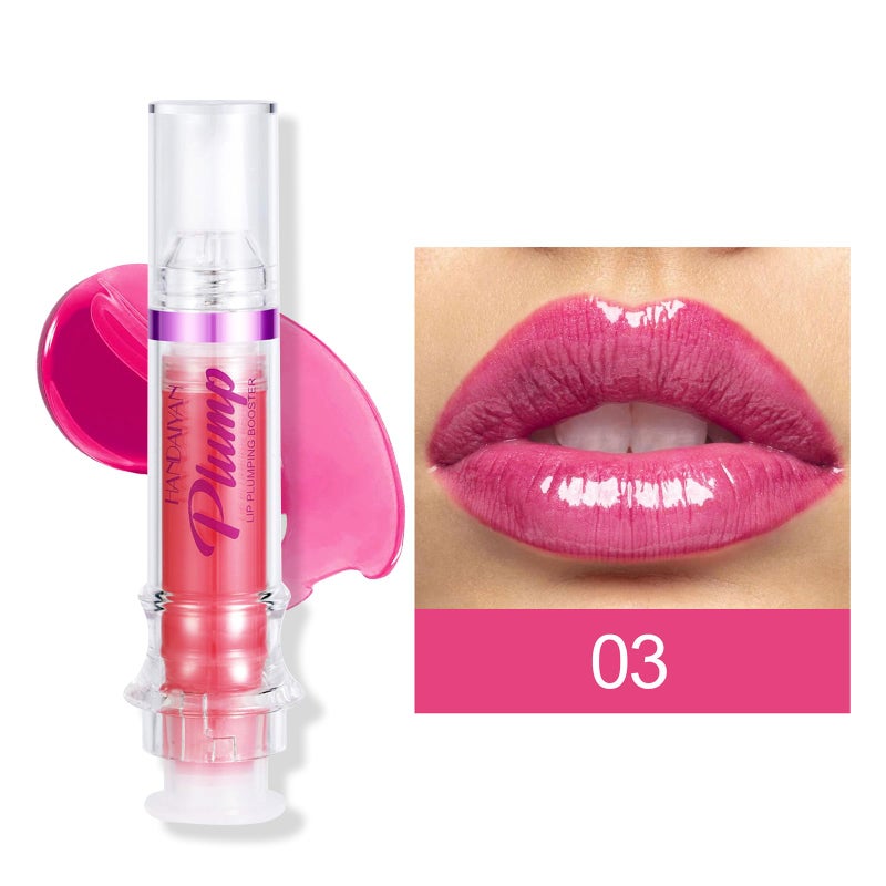 Erinde Natural Spicy Lip Plumping Booster & Oil, Ultra-Hydrating Plump Lip Plumper, Glossy Finish Fuller Lip Plumping Lip Gloss for Women Girls, 03# - Image 3