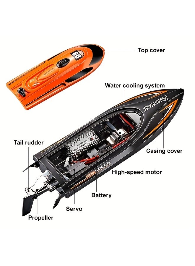 Features A Top Speed Of 30 Km/H, Led Night-Navigation Lights, 2.4ghz Remote Control, Capsize-Recovery Capability, And A Water-Cooling System; Supports "Figure-8" Demonstration Maneuvers—Making It An Ideal Gift For Halloween, Christmas, Or Birthdays. - Image 3