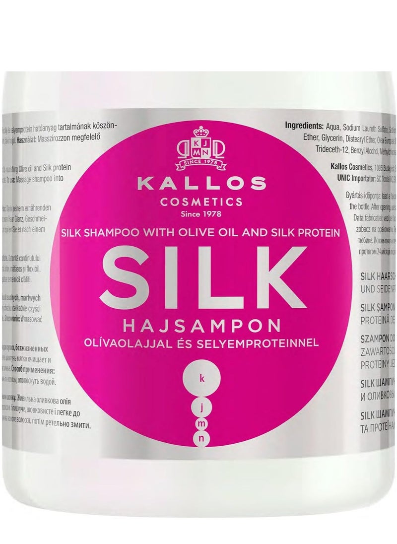 Kallos Kallos Silk Shampoo with Olive Oil and Silk Protein 1000 ml  - Image 2