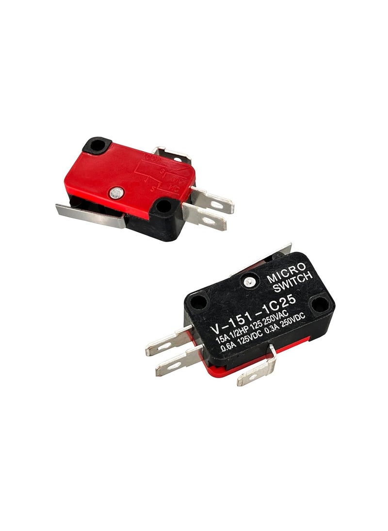 Generic SOMA 1 PCS Micro Switch 1NO 1NC SPDT 15A 125250VAC Long Straight Hinge Lever Arm Switch for Electronic Equipment V1511C25  - Image 1