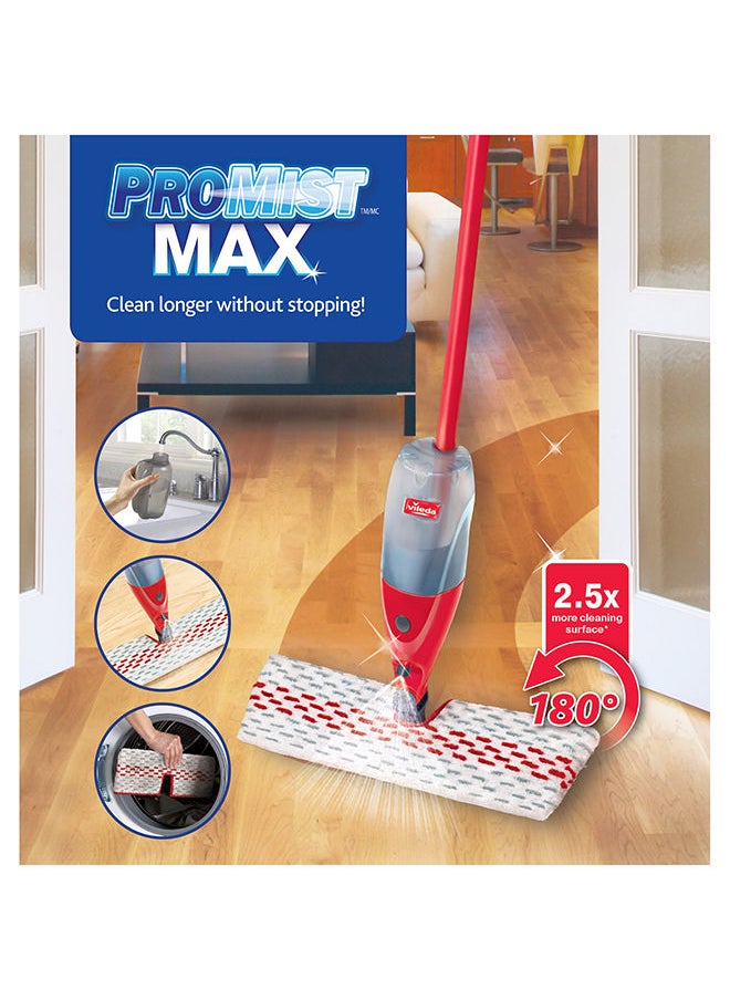 Vileda - Vileda 1-2 Spray Max Mop 600 Ml | Microfibre Mop With Sprayer | Mop Floors without a Bucket | Suitable for all Types of Flooring | Reusable Microfibre Pad - Image 1
