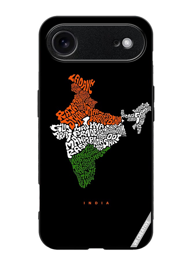 Protective Case Cover For Apple iPhone 17 Air India Map With All Indian States Name Design Multicolour