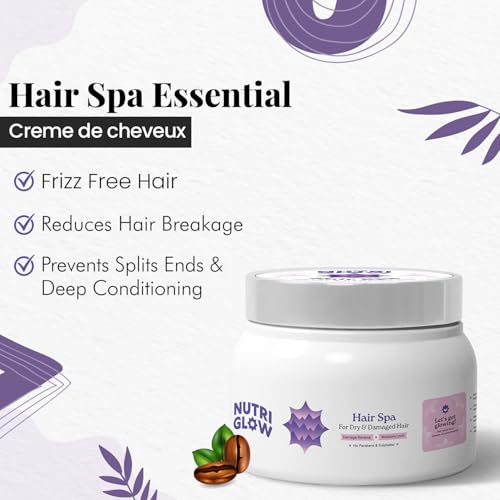 NutriGlow Hair Spa Cream with Damage Reverse & Moisture Lock Formulation for Dry & Damaged Hair - 300g - Image 3