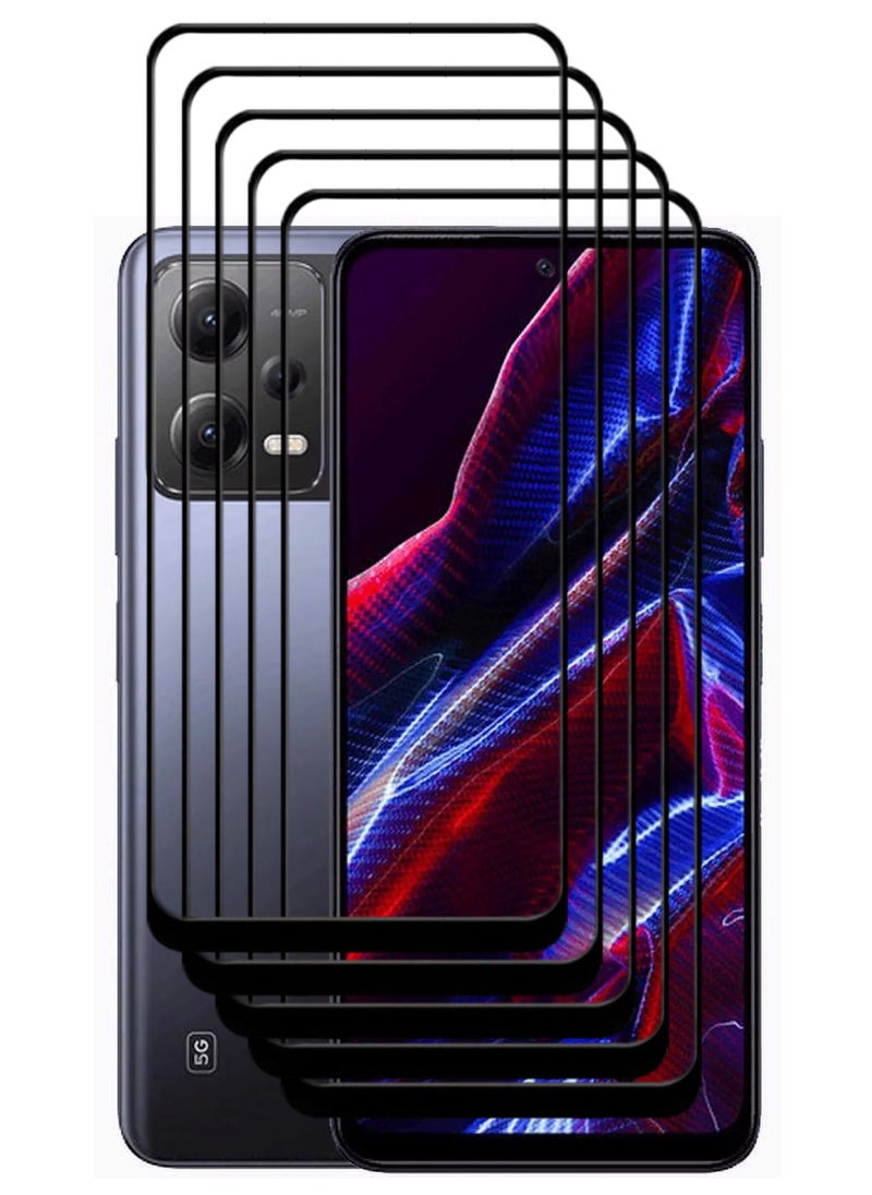 ACLIX 5 Pieces Antistatic ESD Dustproof Premium Quality High Definition Tempered Glass Screen Protector Designed For Xiaomi Poco X5 - Image 1