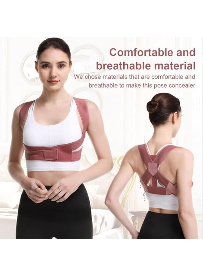 مقوّم الظهر، حزام قابل للتعديل لتقويم وضعية الظهر، مصحح وضعية الجسم للنساء والرجال، يدعم الظهر والعمود الفقري والكتفين بشكل كامل، ويخفف آلام الرقبة - Image 5