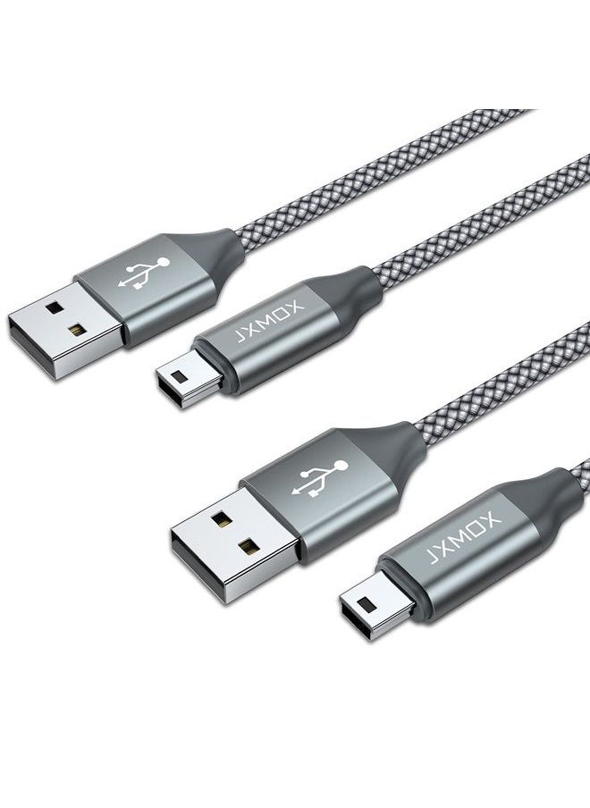 JXMOX - Mini USB Cable, (3.3ft 2 Pack) USB 2.0 Type A Male to Mini B Charging Cord Compatible with Hero 3+, PS3 Controller, Digital Camera, Dash Cam, MP3 Player, Garmin Nuvi GPS, GPS Receiver - Image 1
