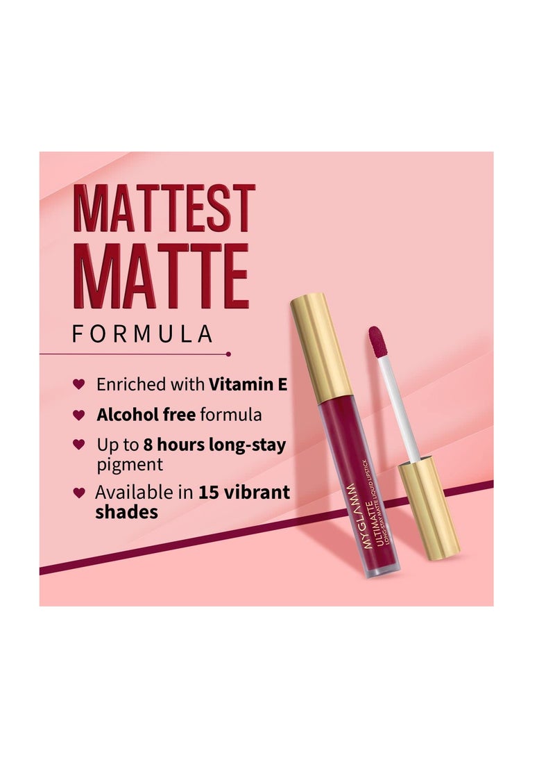 MyGlamm Ultimatte Long Stay Matte Liquid Lipstick Coral Slayer - Image 2