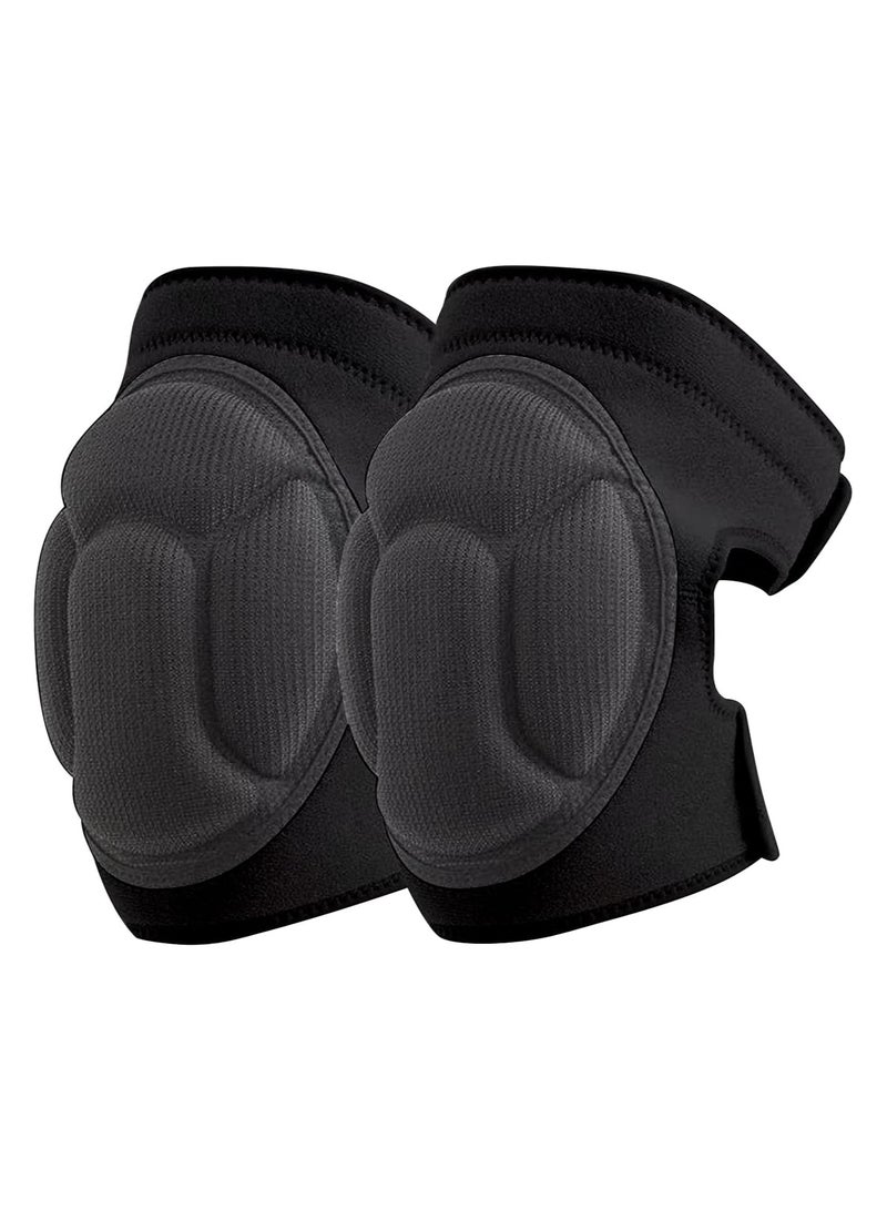 Knee Protectors Pads, Men Women Adjustable Knee Protectors Pads, Adjustable Knee Protectors Cushion, Collision Avoidance Knee, for Volleyball, Dance, Sport (Black)--M - Image 1