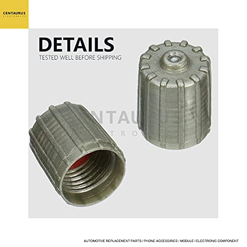 CE Centaurus Electronics CENTAURUS (Pack of 100) Plastic Gray Tire Valve Stem Caps TPMS Tire Cap Gray Repalcement for Car Truck - Image 2
