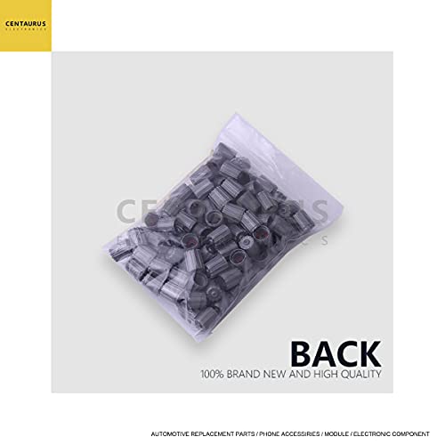 CE Centaurus Electronics CENTAURUS (Pack of 100) Plastic Gray Tire Valve Stem Caps TPMS Tire Cap Gray Repalcement for Car Truck - Image 5