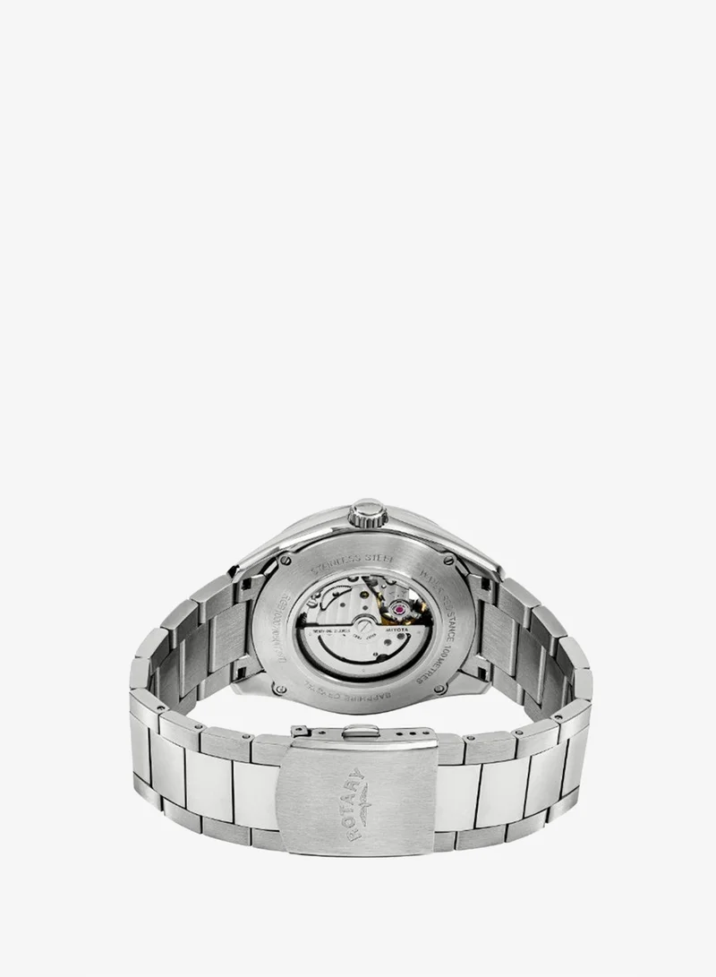 Rotary  Rotary Men's Seamatic Eclipse 100M Water Resistance Stainless Steel Bracelet Watch - RGB10007/05 for Men | Best Price UAE