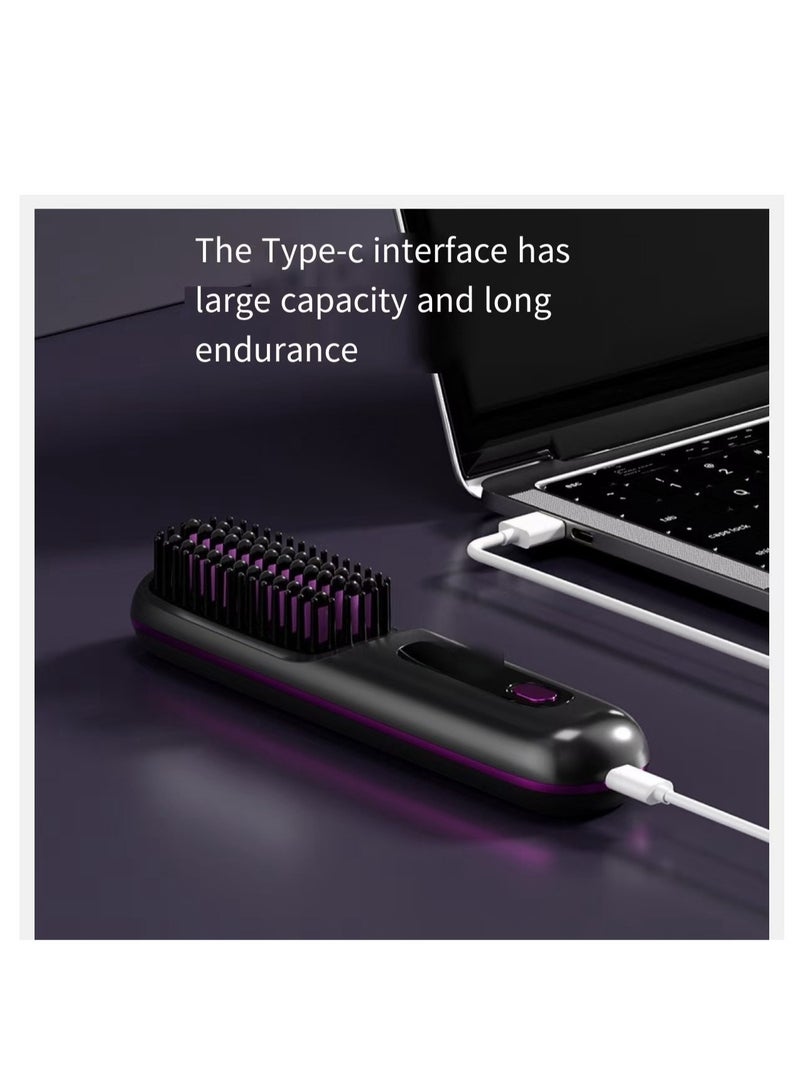 general LCD Wireless Hair Straightening Comb, Ceramic Electronic Comb Portable Hair Straightening Comb - Image 3