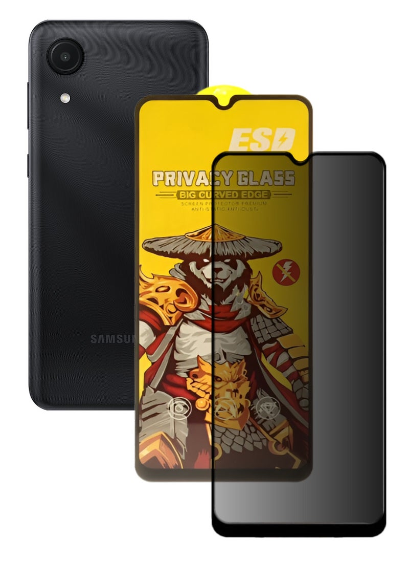 Tempered Dustproof Privacy Glass Screen Protector Compatible For Samsung Galaxy A04 Core