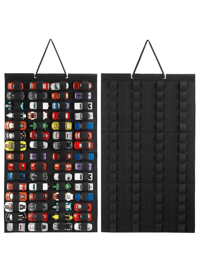 JOYMOMO JOYMOMO Hanging Storage Organizer for Toy Cars Felt Display Case Hold Up 60 Toy Cars (Without Accessories)(Black)  - Image 1