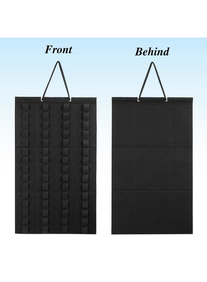 JOYMOMO JOYMOMO Hanging Storage Organizer for Toy Cars Felt Display Case Hold Up 60 Toy Cars (Without Accessories)(Black)  - Image 4
