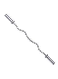 Threaded Chrome Olympic EZ Zigzag Curl Barbell Bar for Weightlifting (1.2M/12KG)